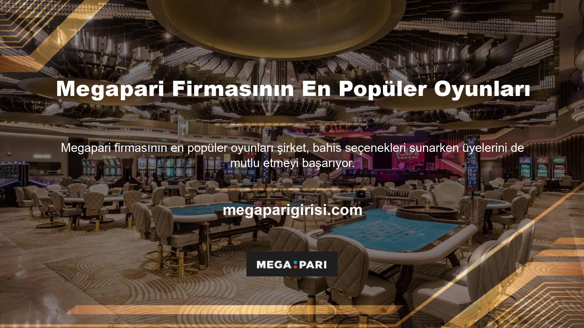 Megapari en popüler oyunu olan Canlı Casino hizmetine giriş yaptığınızda yüzlerce farklı oyun seçeneğini göreceksiniz