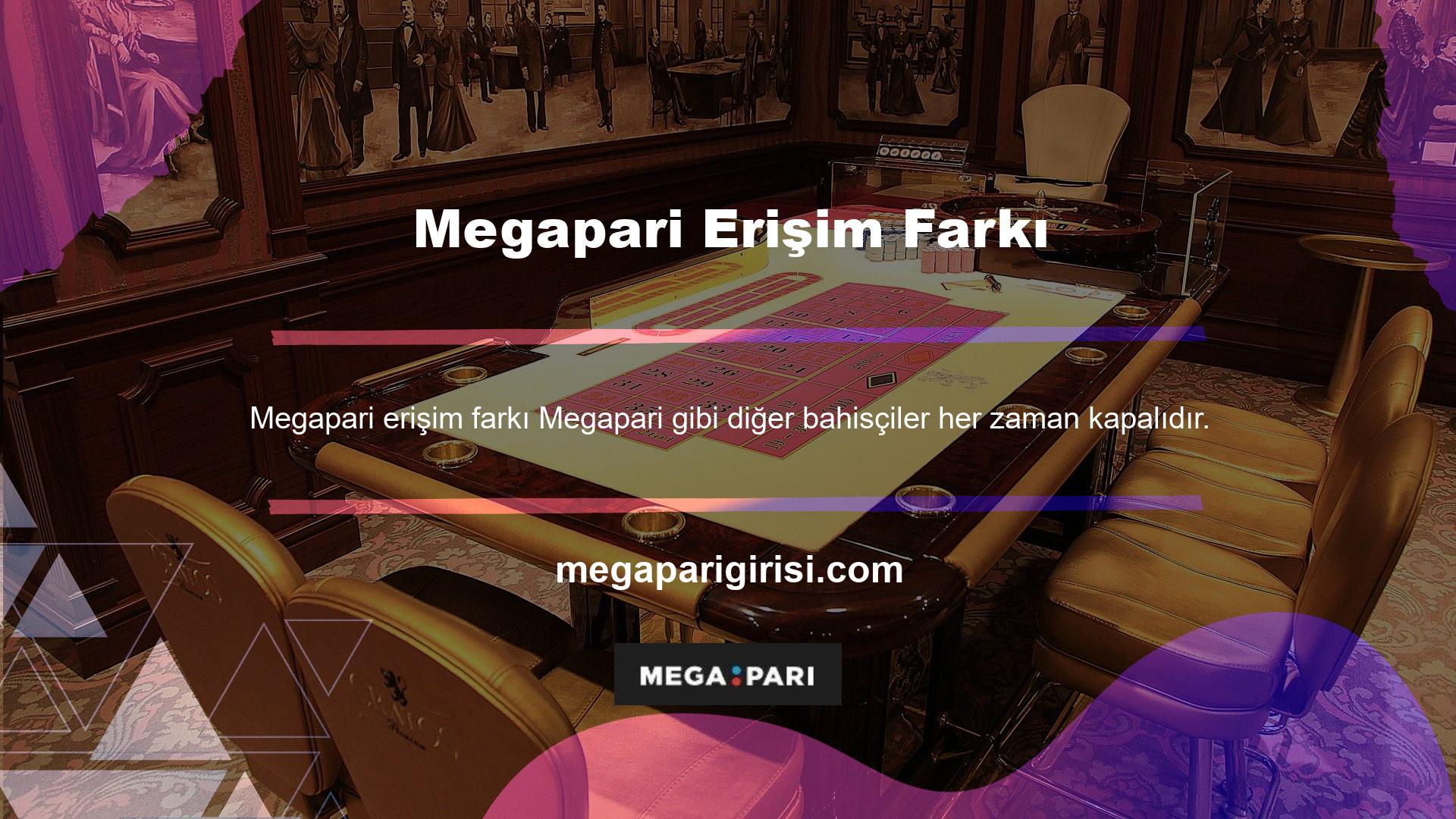Bu nedenle, mevcut Megapari giriş adresi sürekli değişiyor